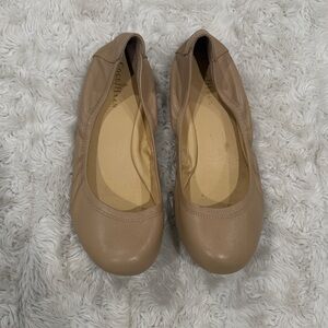 Cole Haan Taupe Leather Ballet Flats